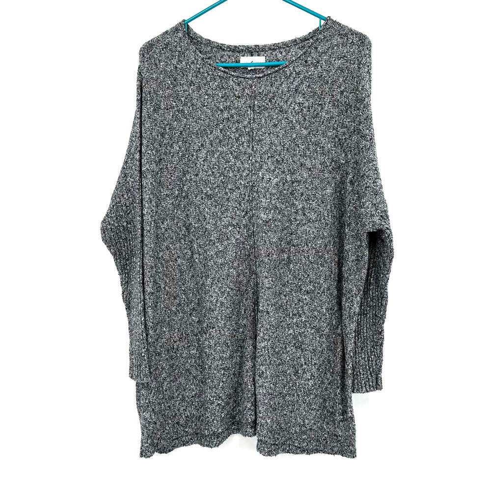 Lou & Grey size XS gray soft knit cotton blend long sleeve‎ mid weight sweater